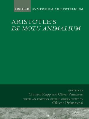 cover image of Aristotle's De motu animalium